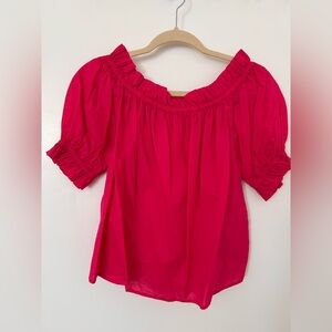 Women's Pink Off-Shoulder Top